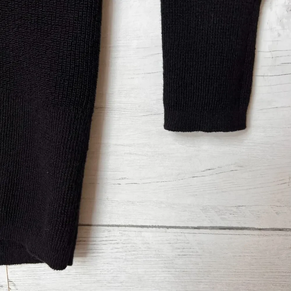 Loft Cardigan Womens Size XS Black Button Down Linen Blend Fabric Buttons